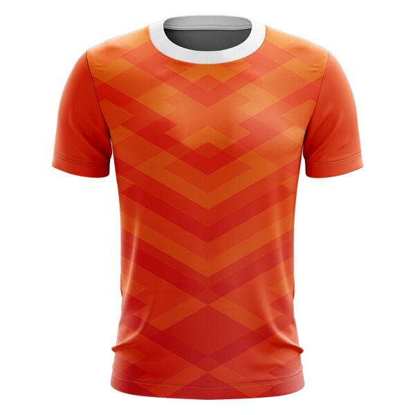 Abstract Gradient Geometry Design Full Print Roundneck Shirt Thumbnail