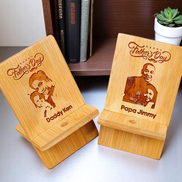 Engrave Wooden Phone Holder Thumbnail