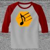 Raglan 3/4 Roundneck Shirt (Gray Body) Thumbnail
