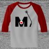 Raglan 3/4 Roundneck Shirt (Gray Body) Thumbnail