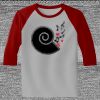 Raglan 3/4 Roundneck Shirt (Gray Body) Thumbnail
