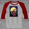 Raglan 3/4 Roundneck Shirt (Gray Body) Thumbnail
