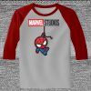 Raglan 3/4 Roundneck Shirt (Gray Body) Thumbnail