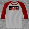 Raglan 3/4 Roundneck Shirt (Gray Body) Thumbnail