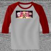 Raglan 3/4 Roundneck Shirt (Gray Body) Thumbnail