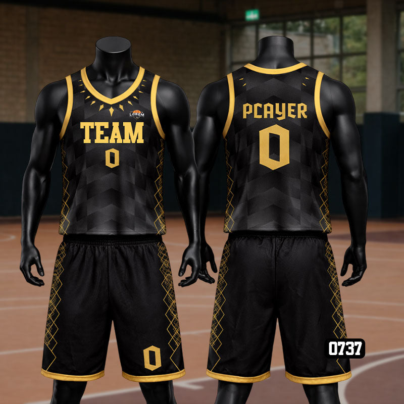 Black & Brown Jersey Set – Premium Custom Basketball Uniform