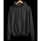 PLAIN PULL-UP HOODIE JACKET Poly-Sweater Knitted Sweatshirts Pull-over Hoody BLACK FATIGUE Unisex