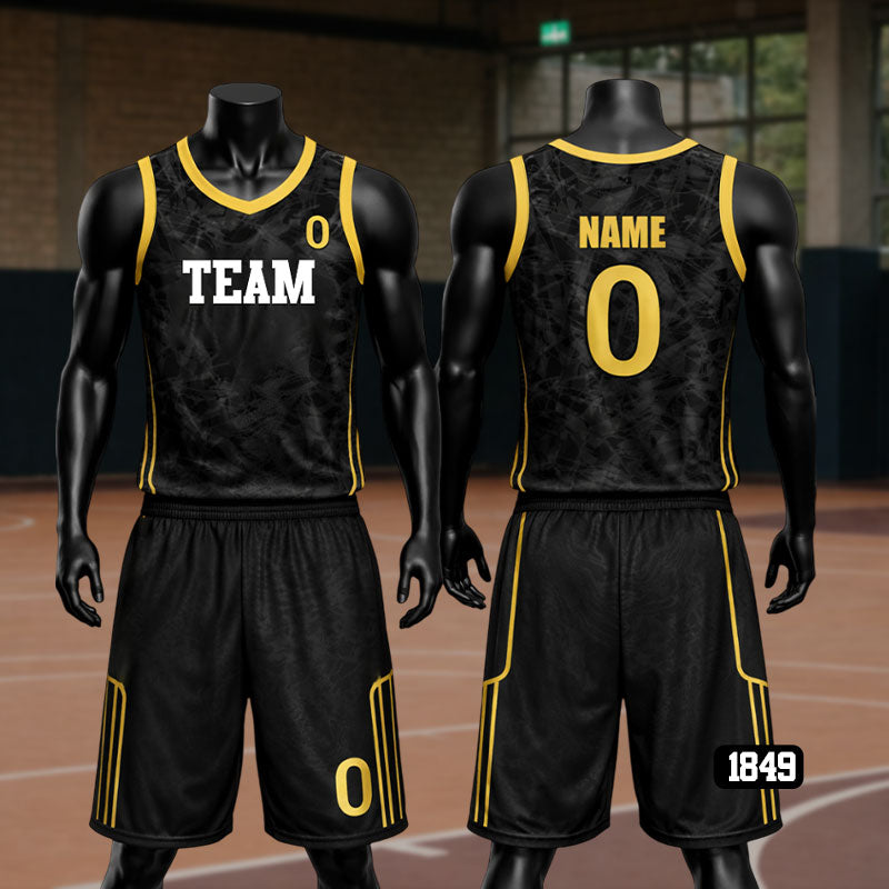 Black & Brown Jersey Set – Premium Custom Basketball Uniform