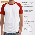 TC Cotton Raglan Short Sleeve Roundneck T-Shirt