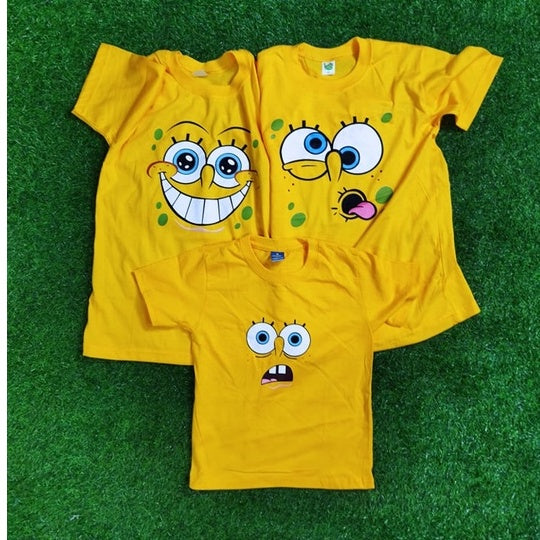 Shirt Planet Spongebob Faces Design Shirt DTF Print Cotton Tees Adorable Adults Or Kids Unisex