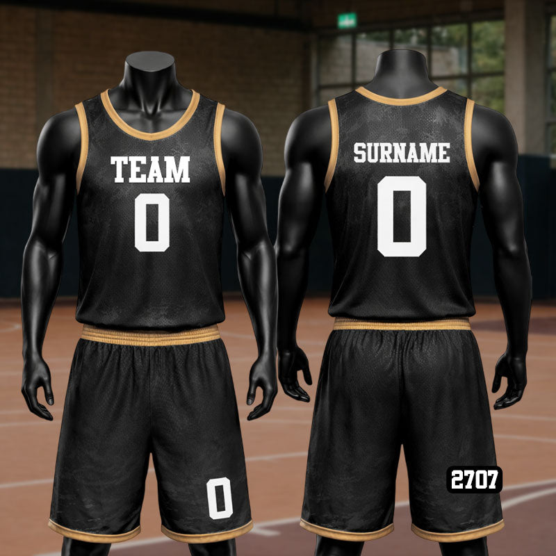 Black & Brown Jersey Set – Premium Custom Basketball Uniform