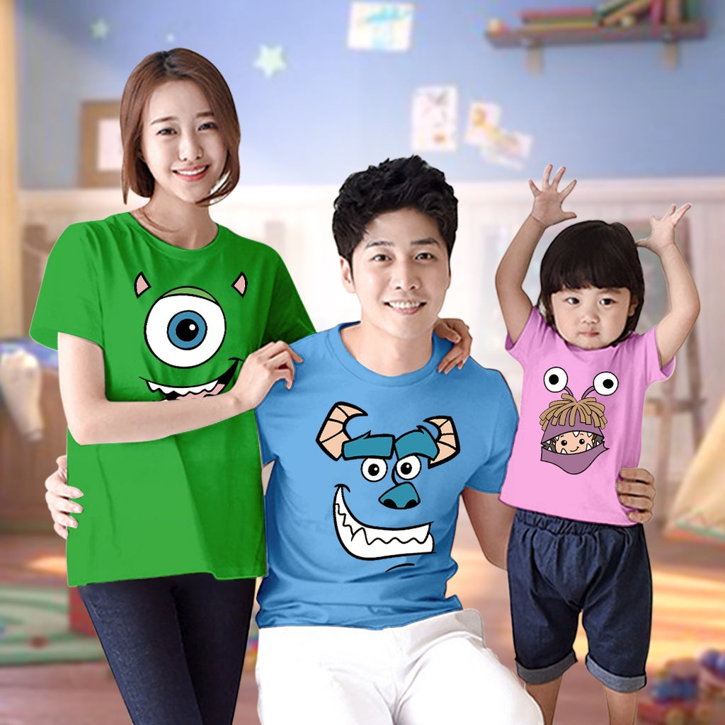 Shirtplanet Monsters University FACES DESIGN Shirt Adult & Kids  DTF PRINT MIKE BOO JAMES RANDY