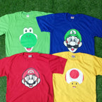 Shirtplanet Super Mario FACES DESIGN Shirt for Adult and Kids MARIO LUIGI YOSHI TOAD DTF PRINT