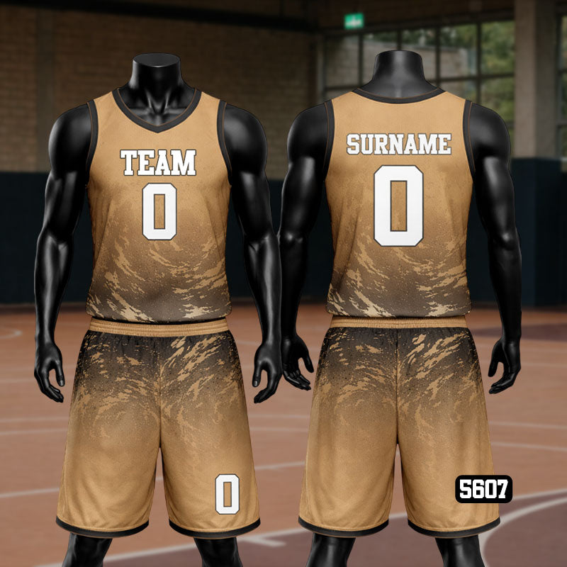 Black & Brown Jersey Set – Premium Custom Basketball Uniform