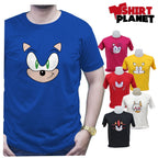 Shirt Planet FACES DESIGN Sonic Tails Shadow Amy The Hedgehog Kids Adult Family TShirt DTF Print