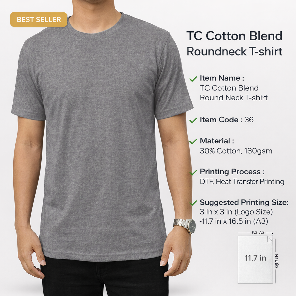 TC Cotton Blend Roundneck T-shirt