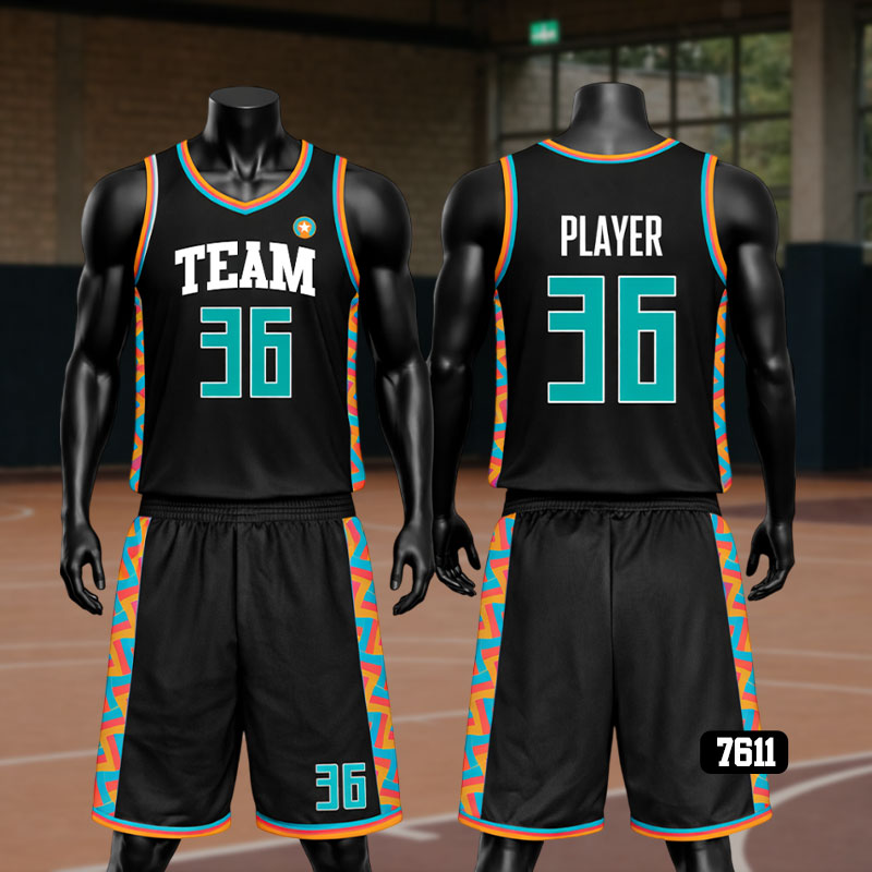 Black & Brown Jersey Set – Premium Custom Basketball Uniform