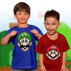 Shirtplanet Super Mario FACES DESIGN Shirt for Adult and Kids MARIO LUIGI YOSHI TOAD DTF PRINT