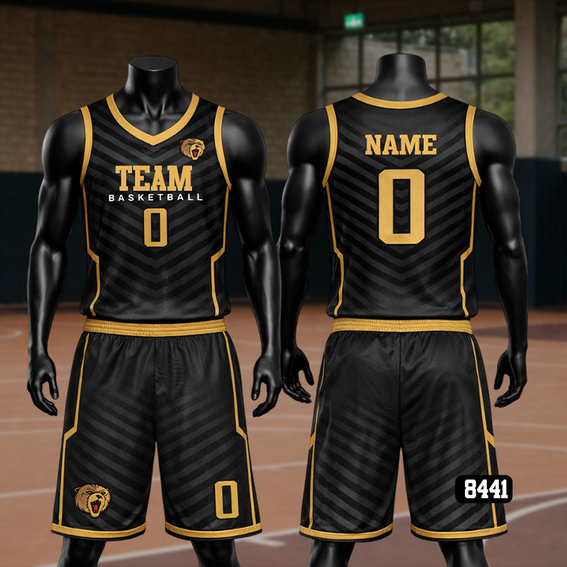 Black & Brown Jersey Set – Premium Custom Basketball Uniform