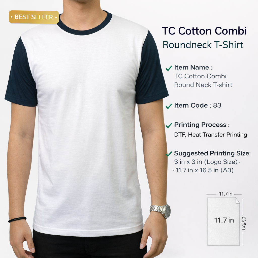 TC Cotton Combi Roundneck T-Shirt