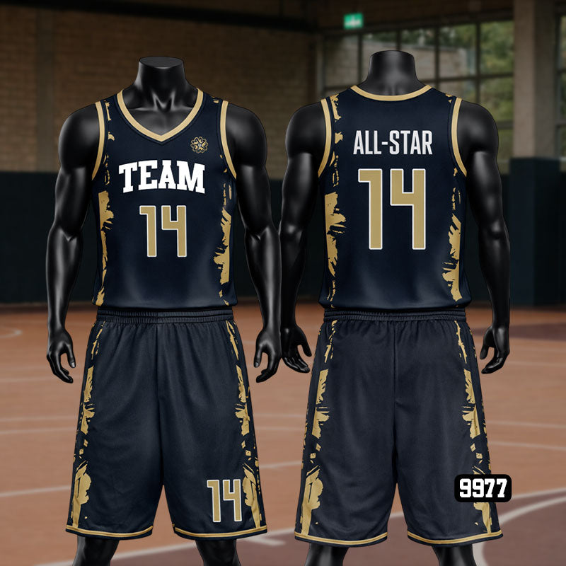Black & Brown Jersey Set – Premium Custom Basketball Uniform