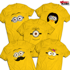 Shirt planet Faces Cartoon Design Bob Dave Kevin Kids Adult Family T-shirt DTF print Unisex shirt