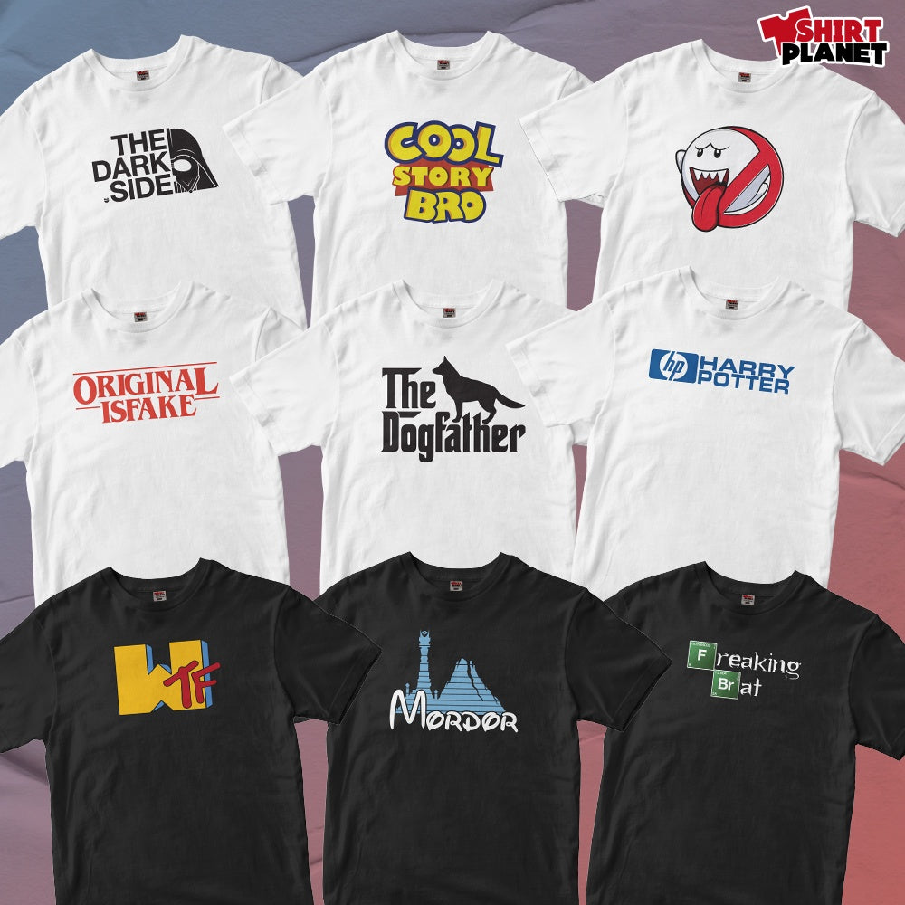 Shirt planet pinoy spoof parody Funny T-shirt Cool story bro The dogfather The dark side Unisex