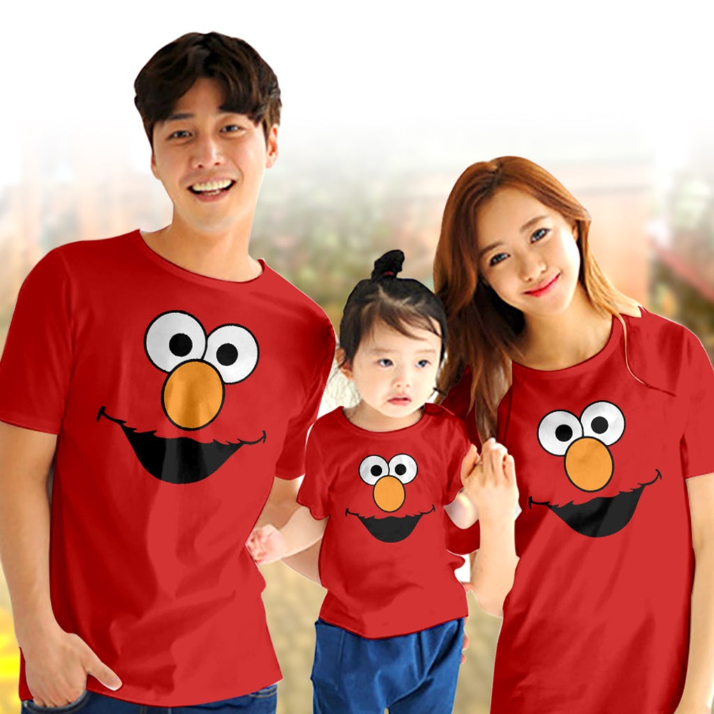 Shirt Planet FACES DESIGN Elmo Cookie Monster Sesame Street Family Shirt Barkada Couple DTF PRINT