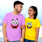 SPONGEBOB FACES DESIGN Shirt for Adult, Kids Couple / Family Tees Patrick Sandy Squidward DTF PRINT