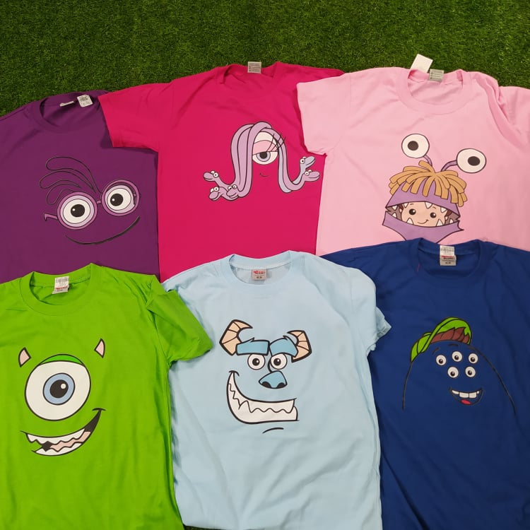 Shirtplanet Monsters University FACES DESIGN Shirt Adult & Kids  DTF PRINT MIKE BOO JAMES RANDY