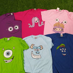 Shirtplanet Monsters University FACES DESIGN Shirt Adult & Kids  DTF PRINT MIKE BOO JAMES RANDY