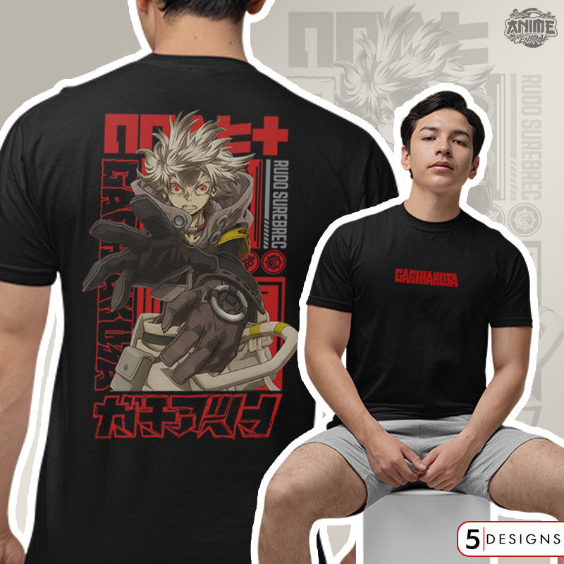 Anime Central Gachiakuta Rudo Surebrec,Enjin,Riyo Reaper Unisex High Quality Cotton T-Shirt
