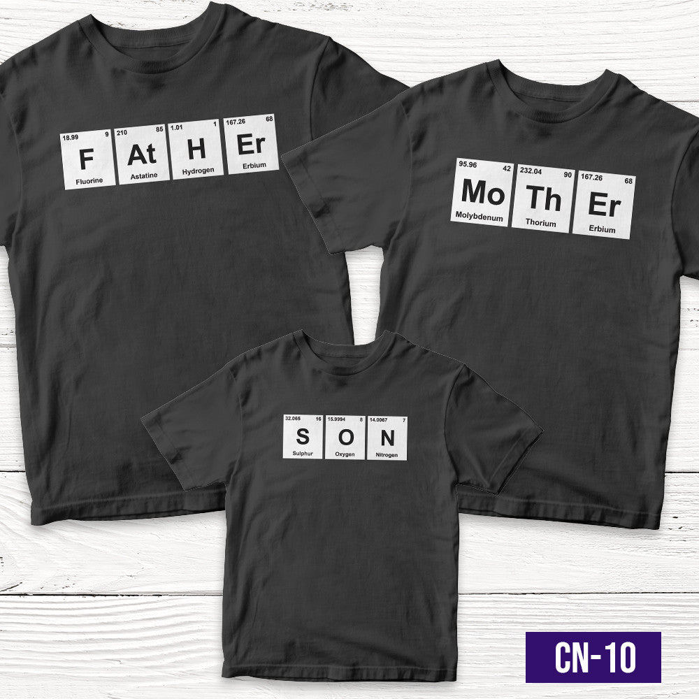 Transfer It Personalized Family Shirt Scrabble Father Mother Son Family day T-shirt Sold per piece.