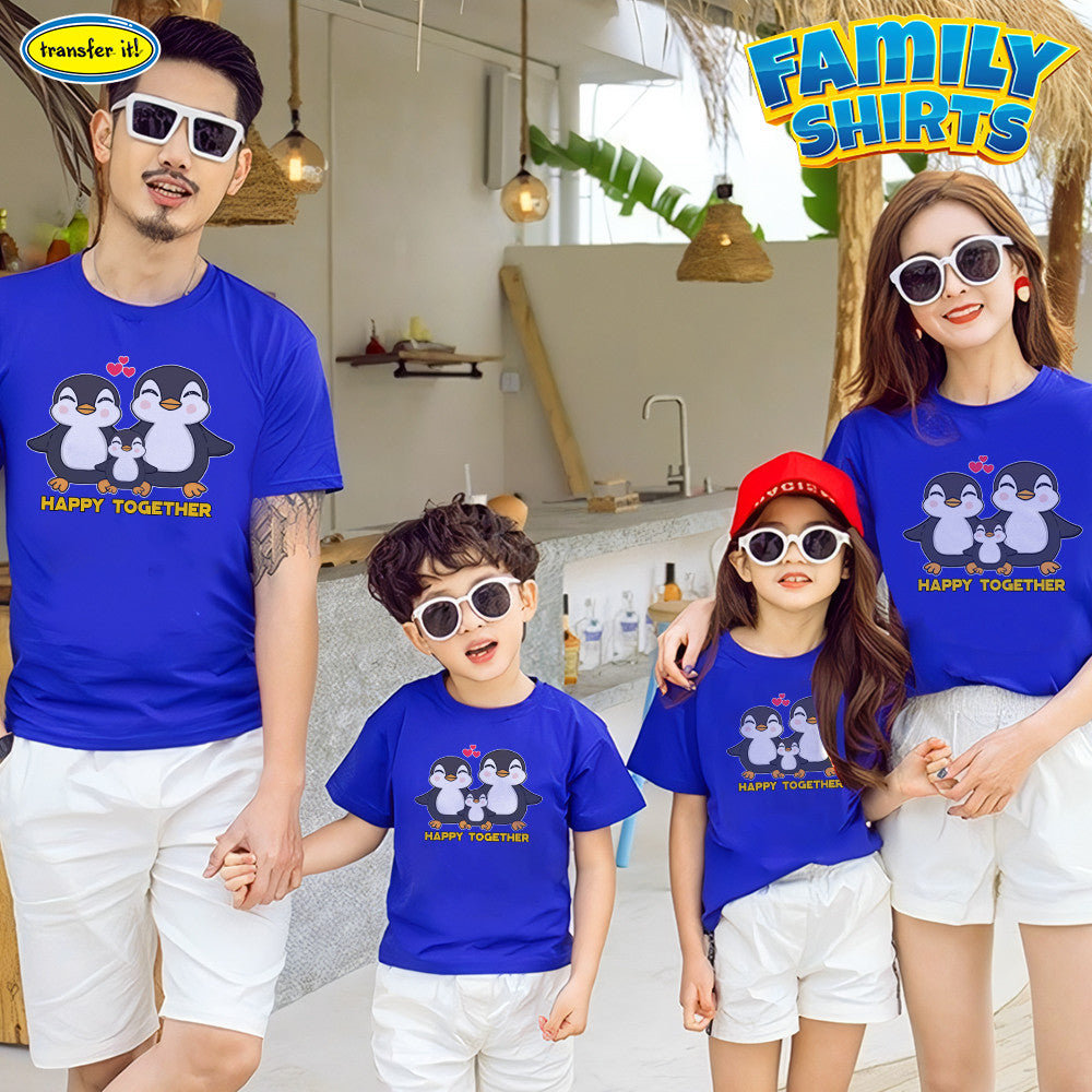 Transfer It Penguin Family Shirt Happy Together Reunion Family Day Sold per Piece