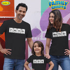 Transfer It Personalized Family Shirt Scrabble Father Mother Son Family day T-shirt Sold per piece.