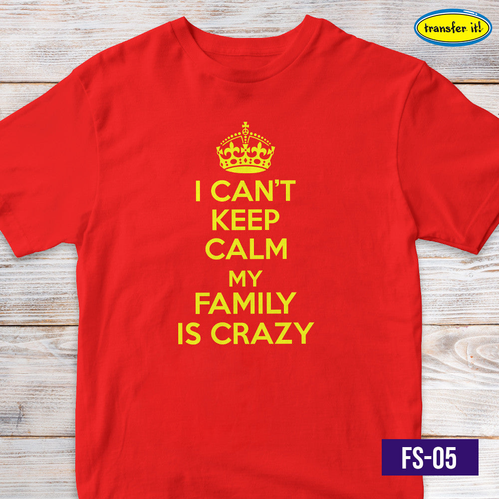 Transfer It Statement Family Shirt Design Personalize Reunion Shirt "SOLD per PIECE"
