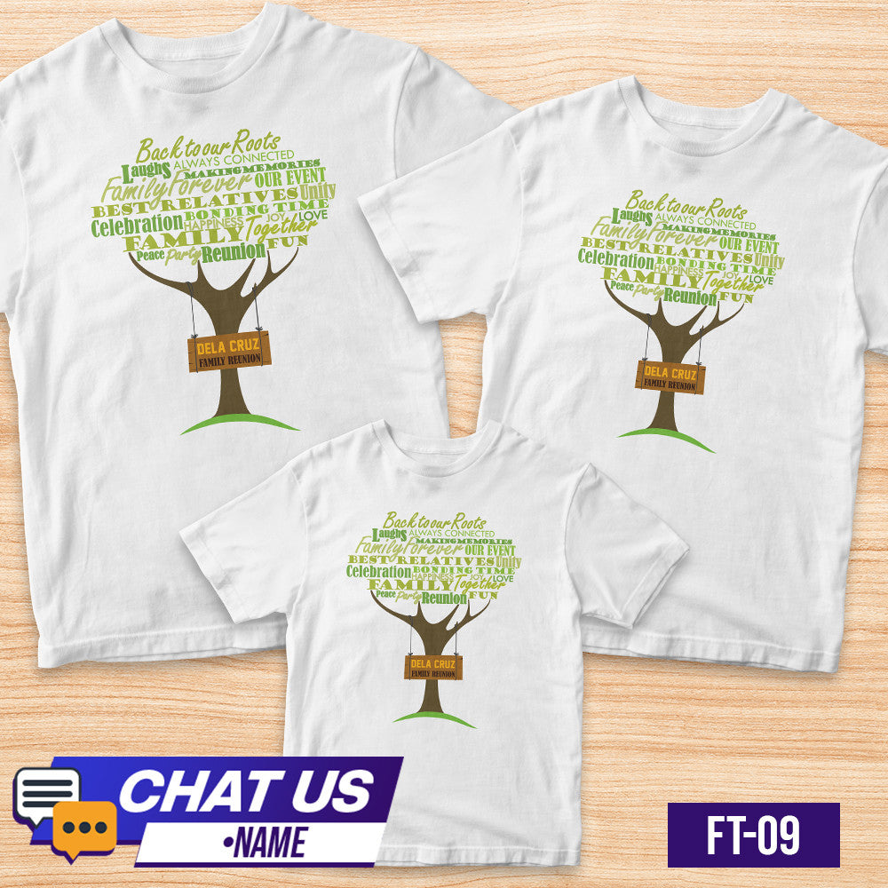 Transfer It Personalized Family Tree Reunion Shirt Sold Per Piece Matching Tees