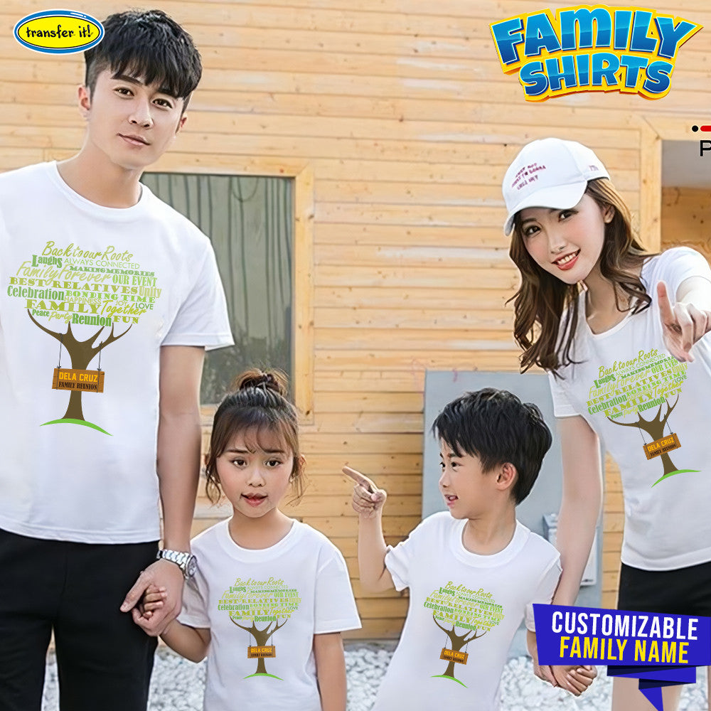Transfer It Personalized Family Tree Reunion Shirt Sold Per Piece Matching Tees