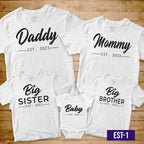 Transfer it Family Shirt Daddy Mommy Big Sister Big Brother Baby Reunion Family day Sold per piece