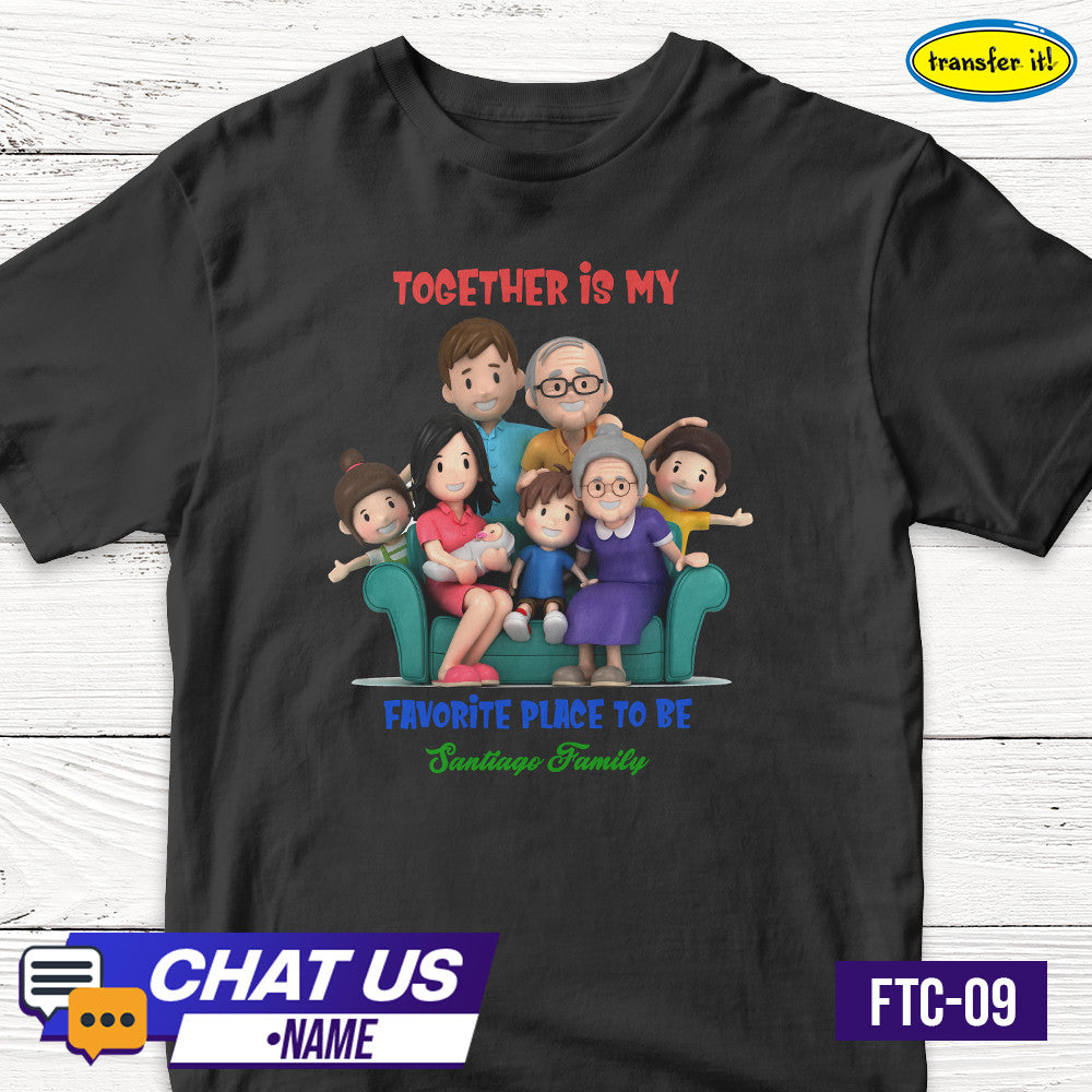 Transfer It Personalized Family Together Reunion shirt Family Shirt Sold per piece