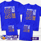 Transfer It Varsity Design Get Together Reunion T-Shirt Customizable Name & Number SOLD per PIECE