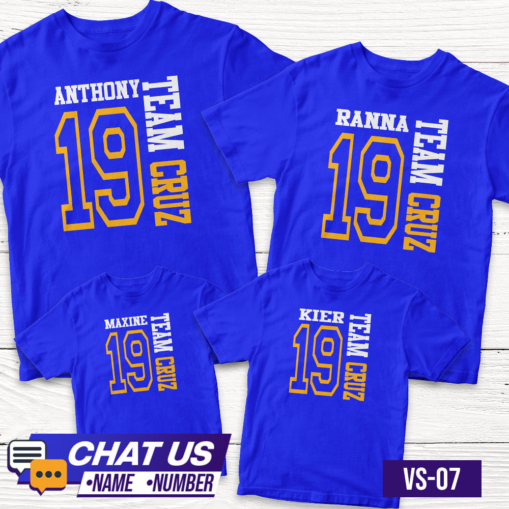 Transfer It Varsity Design Get Together Reunion T-Shirt Customizable Name & Number SOLD per PIECE