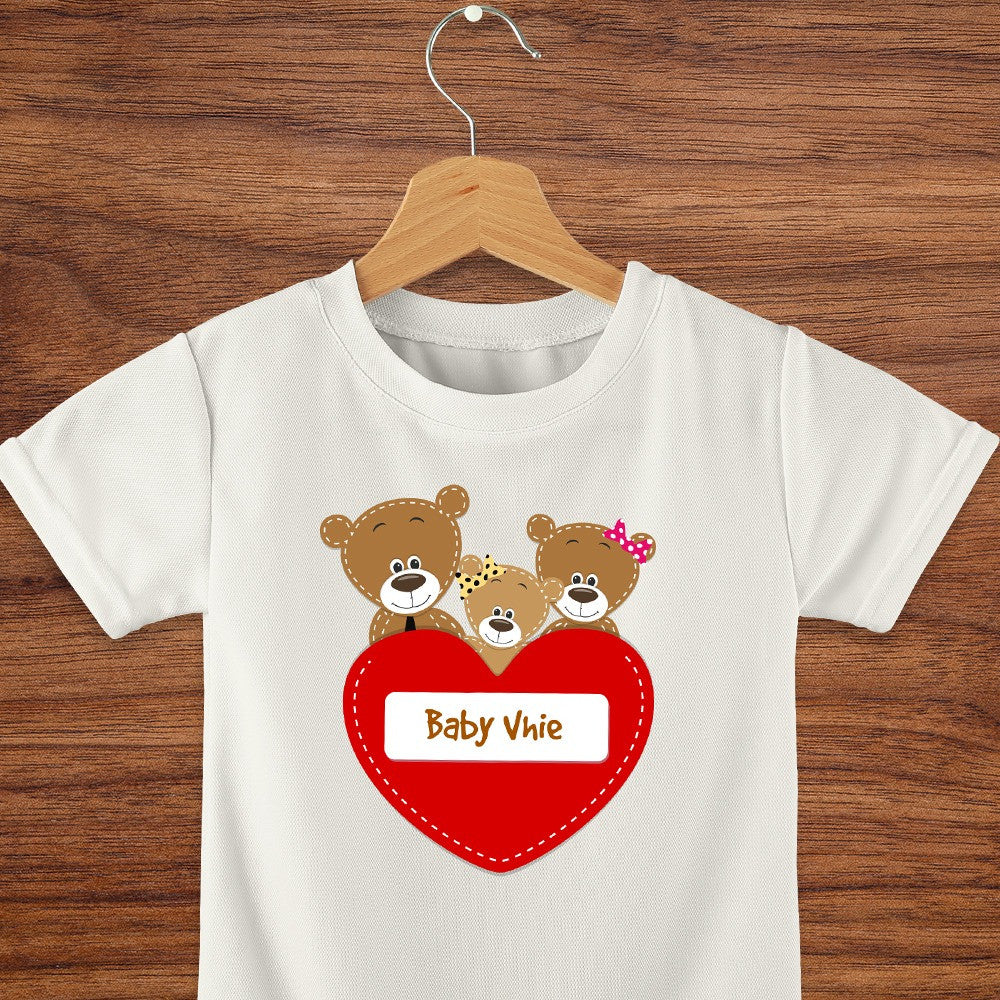 Transfer It Bear Design Daddy Mommy Baby Personalize Family Shirt