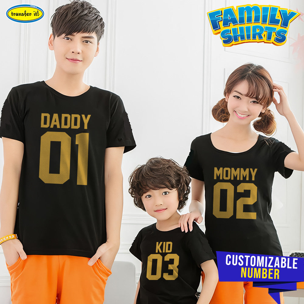 Transfer It Personalized Customized Name & Number Reunion Shirt Family Shirt Sold per  piece