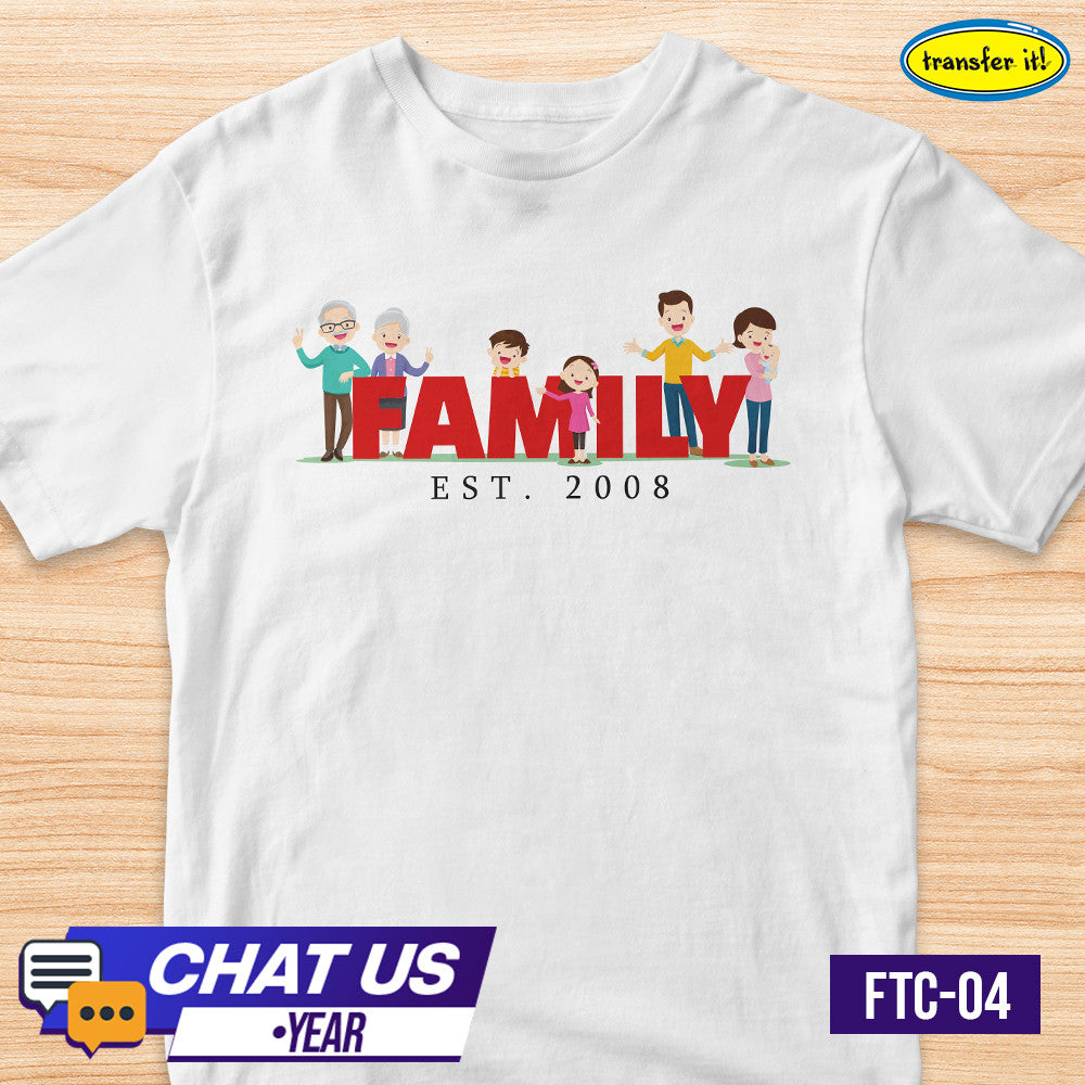 Transfer It Personalized Family Together Reunion shirt Family Shirt Sold per piece