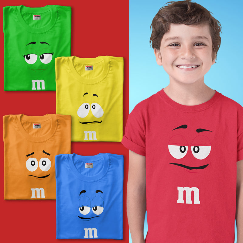 Shirt planet M&M's Chocolate Candy Character Faces T-shirts Unisex