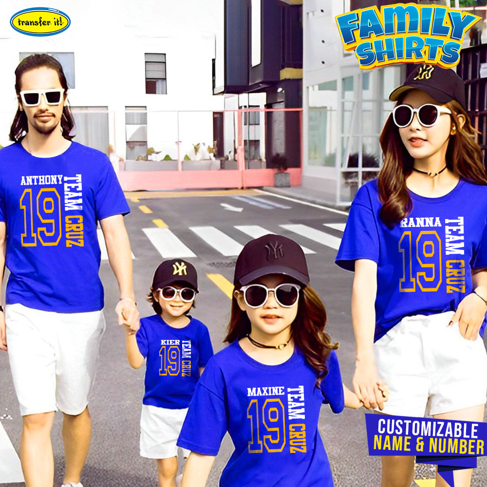 Transfer It Varsity Design Get Together Reunion T-Shirt Customizable Name & Number SOLD per PIECE