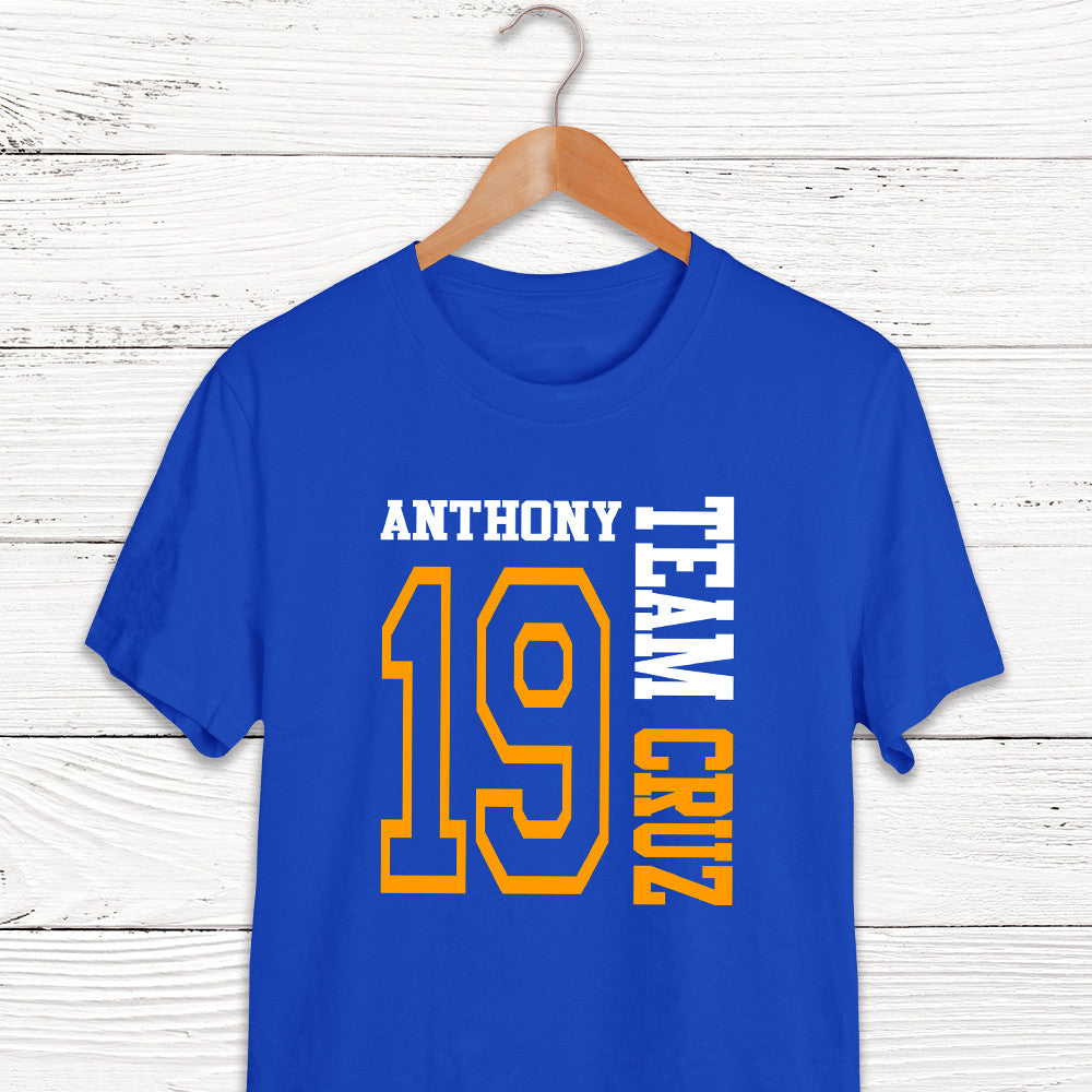 Transfer It Varsity Design Get Together Reunion T-Shirt Customizable Name & Number SOLD per PIECE