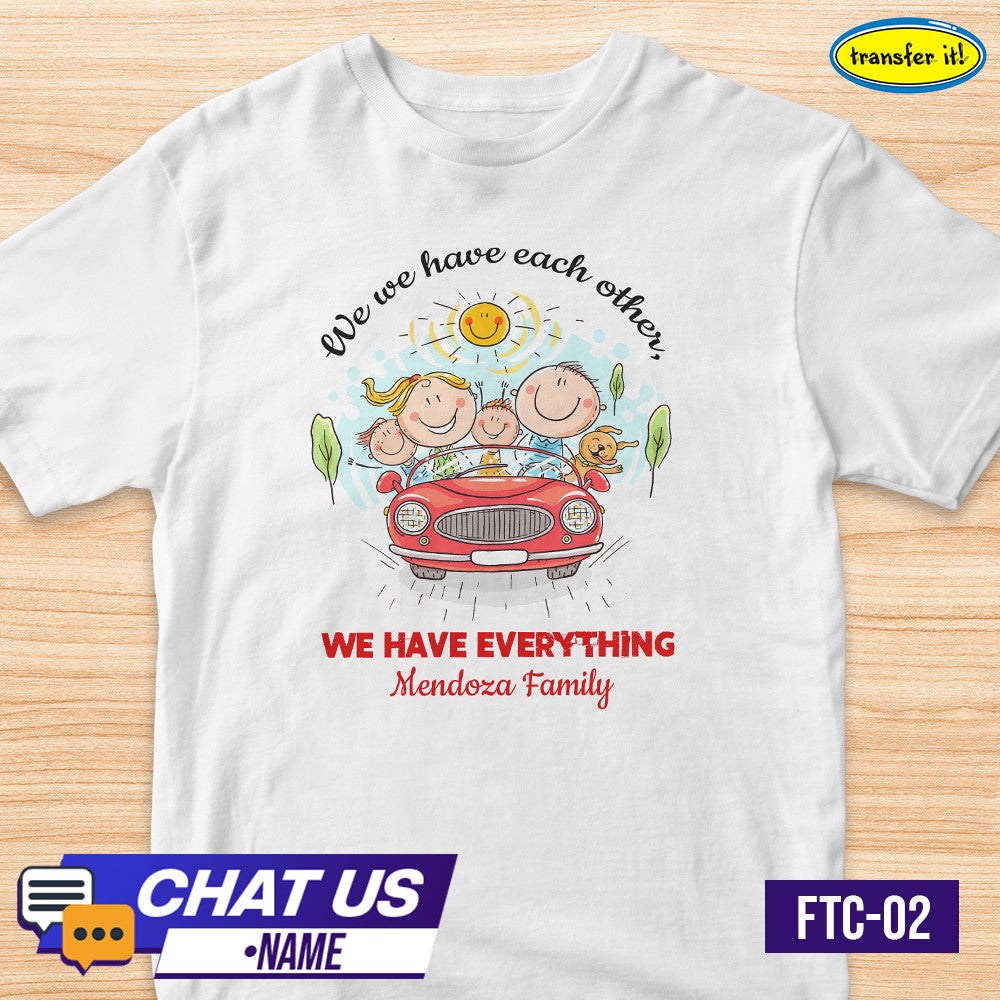 Transfer It Personalized Family Together Reunion shirt Family Shirt Sold per piece