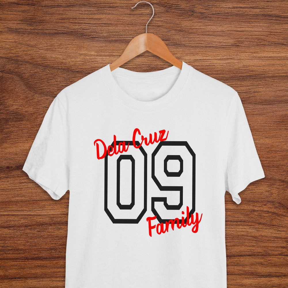 Transfer It Customize Personalized Name & Number Reunion Shirt Family Shirt SOLD per PIECE